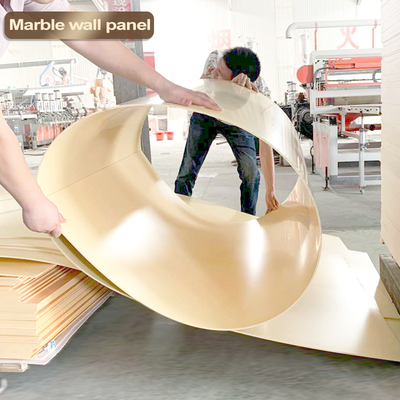 Qualità Panelli di marmo di bambù di legno di carbone di legno di veneer Panelli di marmo per pareti decorative interne Fabbrica