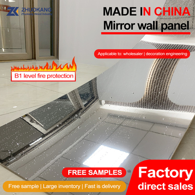 Qualità Interni decorativi 5mm Specchio Legno pannelli da parete PVC pannello da parete Fabbrica