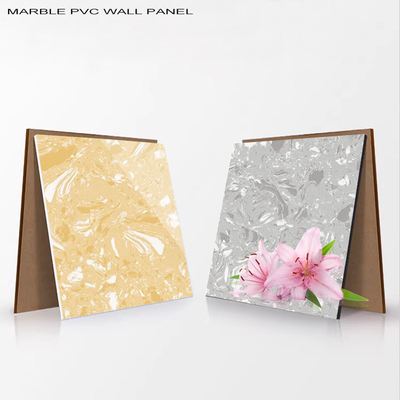 Qualità Moderno Attraente 5MM Alto Gloss Parete pannello di marmo per interni PVC lamiera di marmo Fabbrica