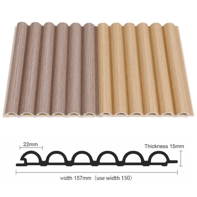 Qualità Pannello di parete di legno curvo a prova d'umidità rispettoso dell'ambiente del pannello 15mm di WPC Fabbrica