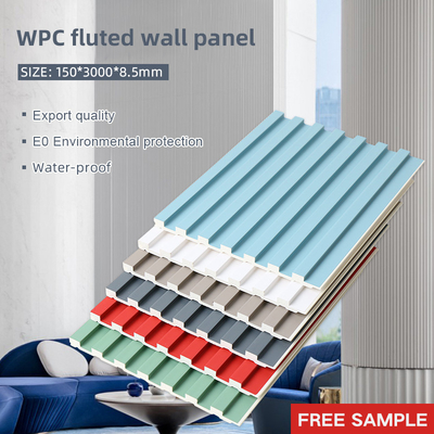 Qualità la griglia di plastica di legno WPC di 8.5mm ha scanalato nel pannello di parete nessuna pittura impermeabile Fabbrica