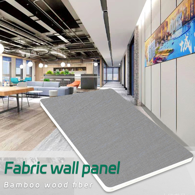Qualità 8 millimetri della fibra di legno di tessuto di bambù di lusso moderno dell'impiallacciatura hanno strutturato le pareti del pannello del PVC Fabbrica