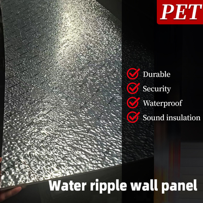 Qualità Il legno dell'ondulazione dell'acqua dell'ANIMALE DOMESTICO 3D impiallaccia il pannello di parete di legno del carbone di bambù ad alta densità di 8mm Fabbrica